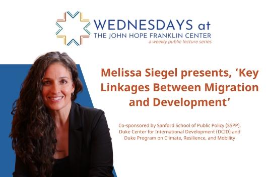 A headshot of Melissa Siegel promoting her Wednesdays at the Center lecture